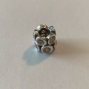 Two Pandora lights round stone in champagne cz